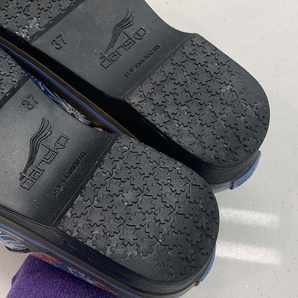 Dansko Vegan Volley Clogs - floral patchwork canvas - Picture 8 of 12